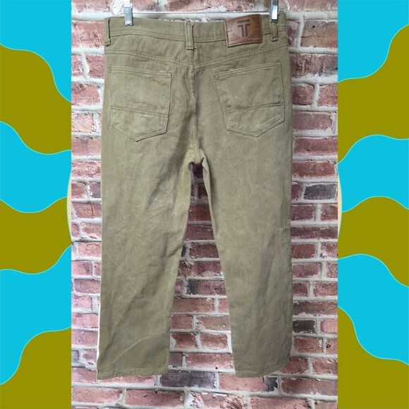 Trust Jeans Khaki Green Relaxed Fit Denim – Men’s 36x32 - Picture 2 of 7